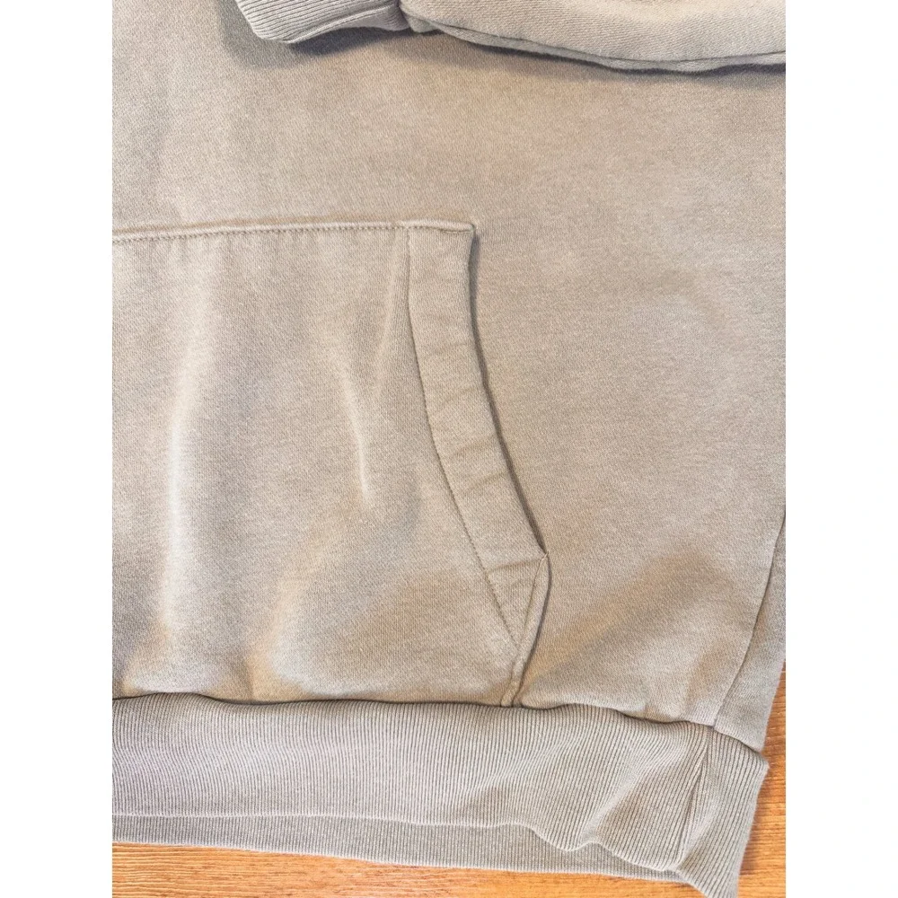 Hollister Mens Medium Tan Brown  Hoodie Embroidered Seagull‎ Logo Pullover